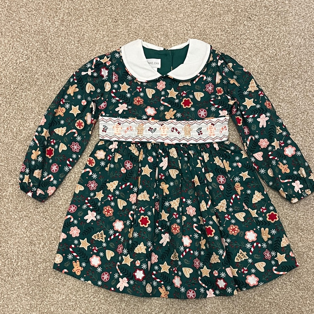 Bonnie Jean Smocked Christmas Dress